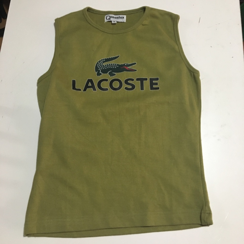 Lacoste print sleeveless top